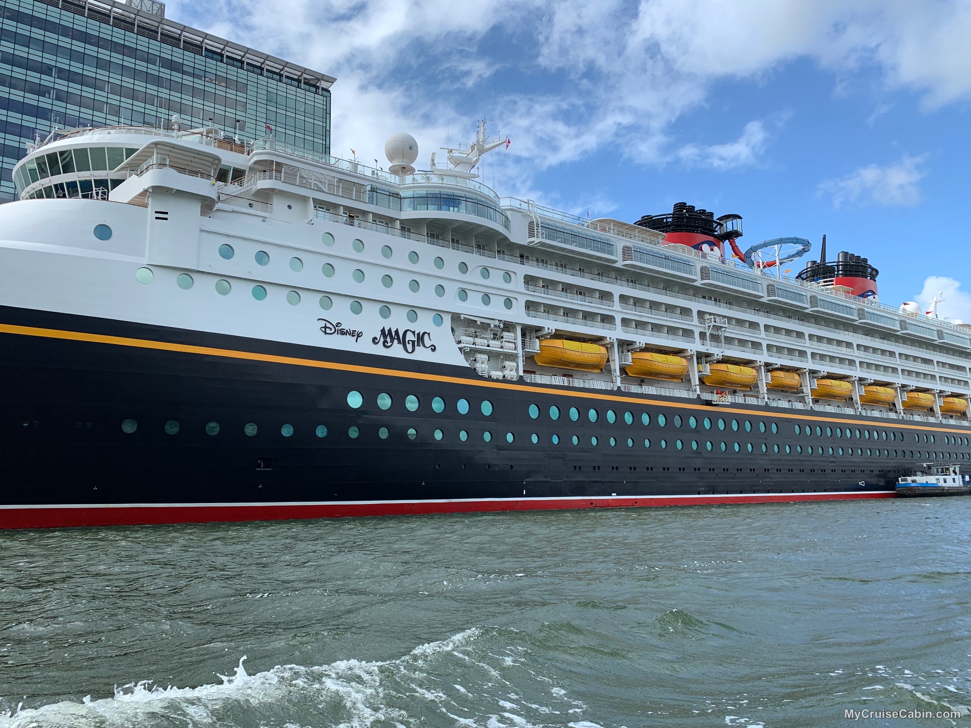 Ship view from water in Denmark