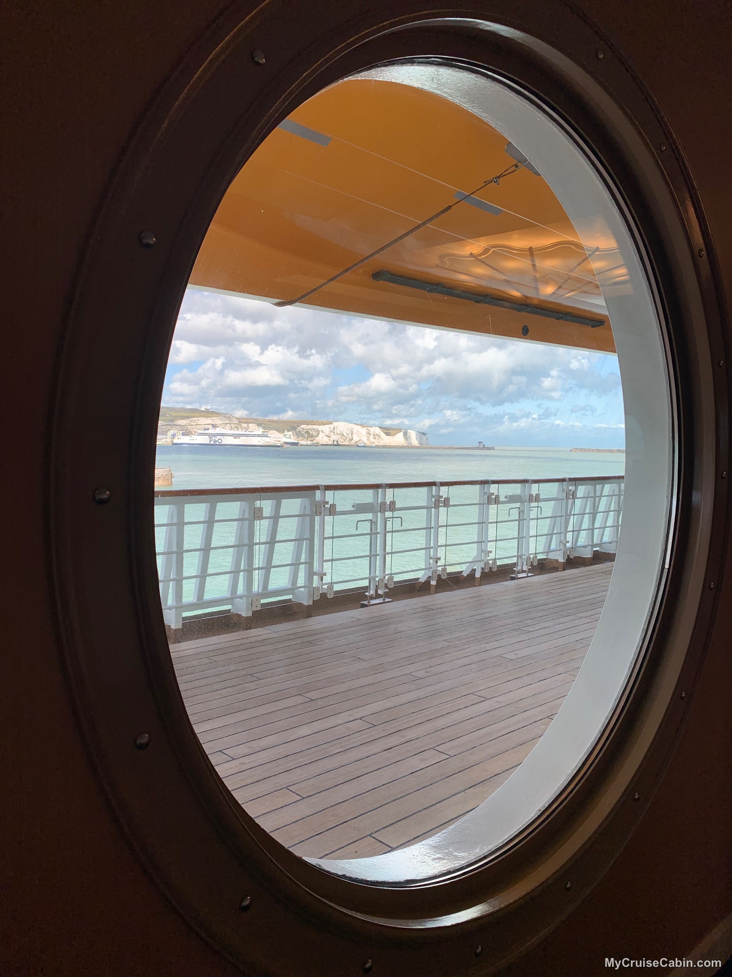 View of Promanade deck from inside hallway