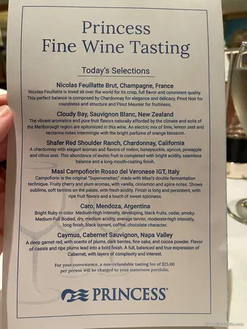 Wine Tasting menu
