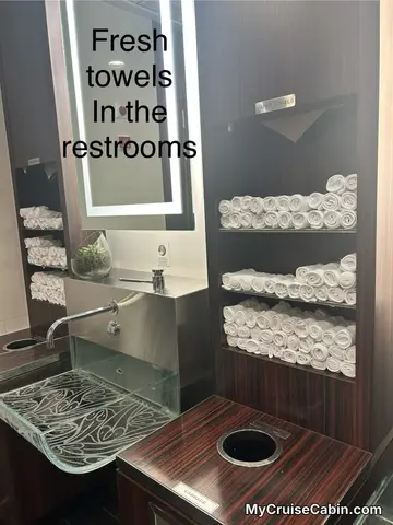 Fresh towels in the restrooms