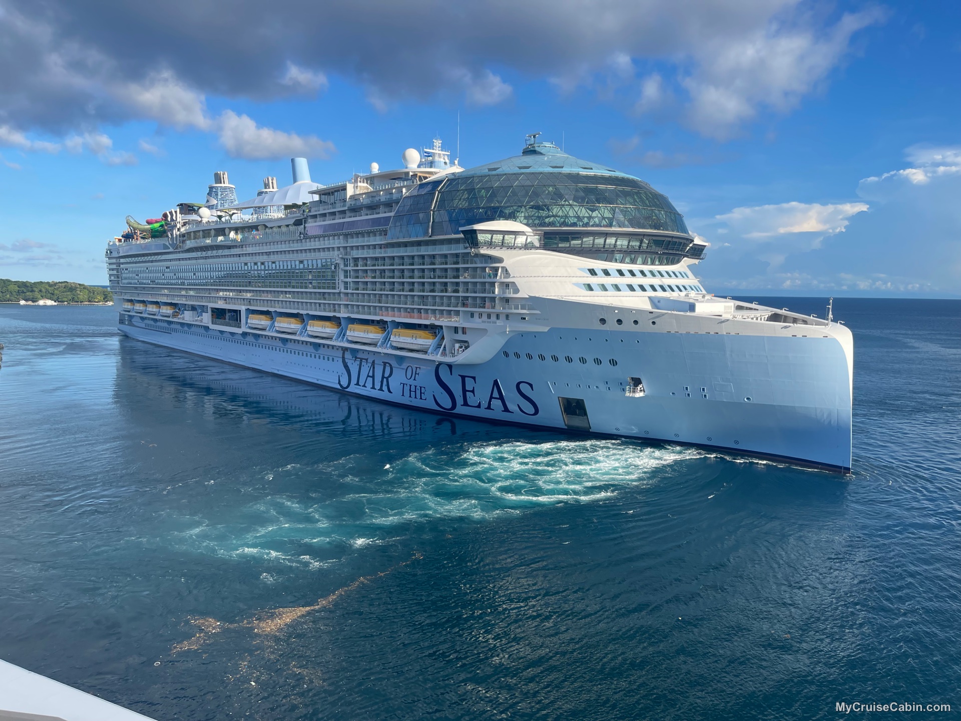 Front of Star of the Seas in Roatan