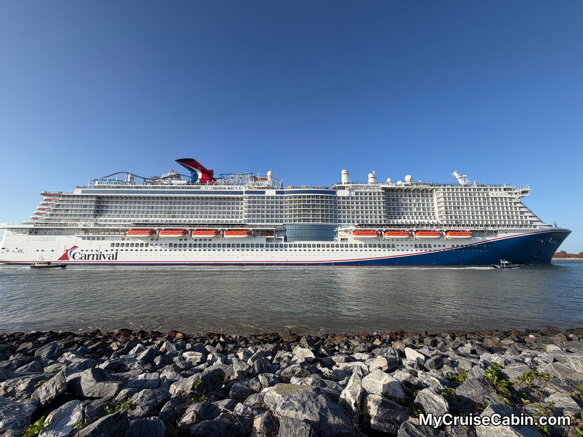 Carnival Mardi Gras Starboard side - Exterior