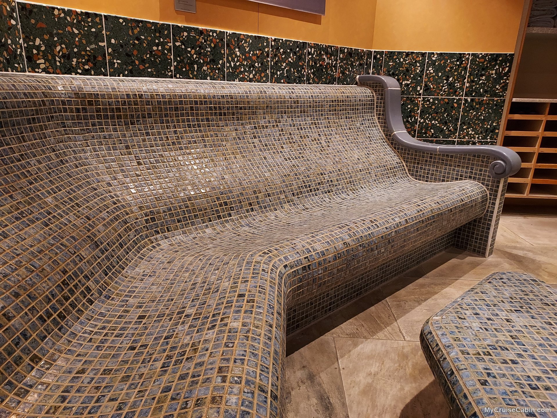 Heated bench in the Spa