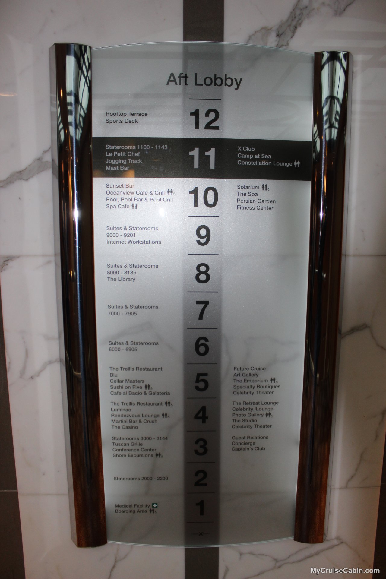outside the elevator