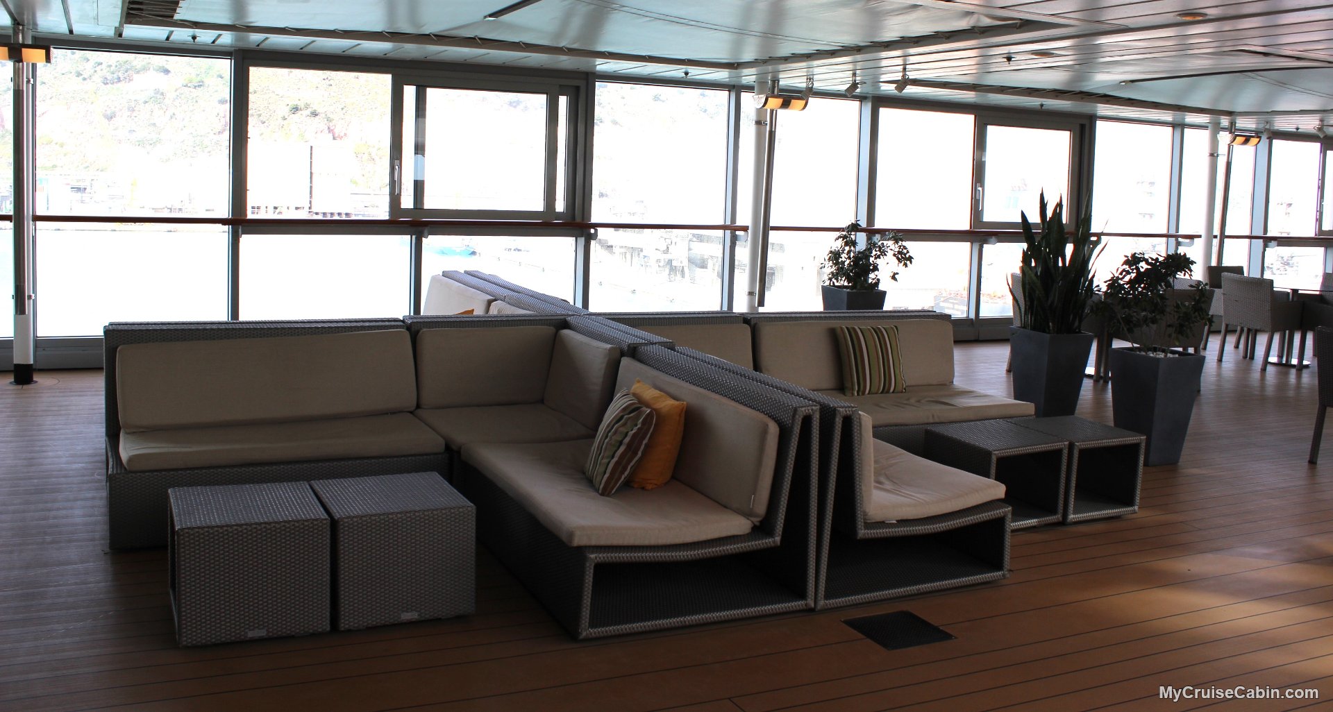 seating by pool