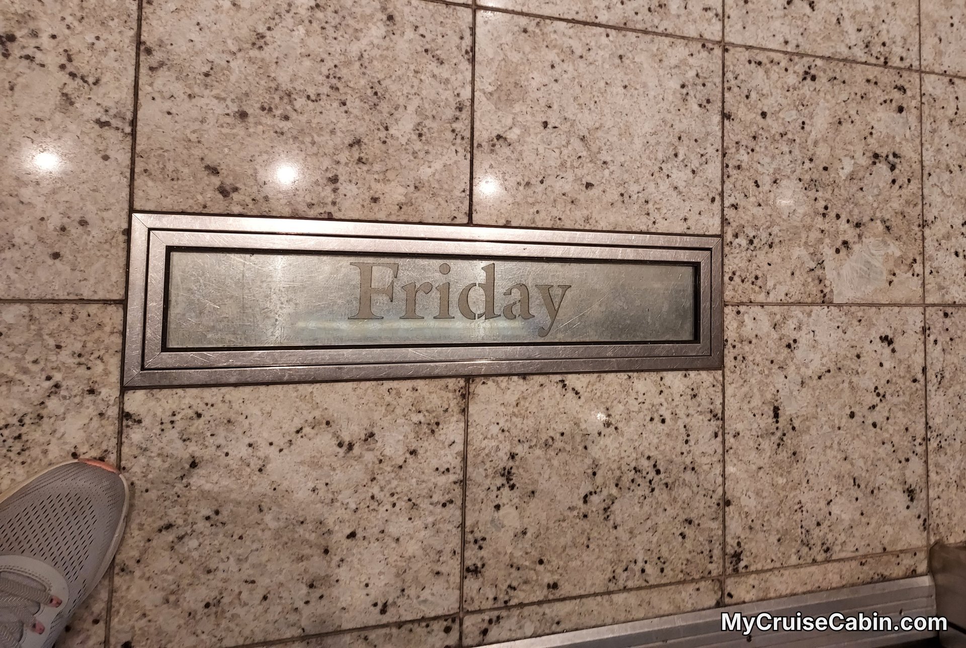Inside Elevator to tell you the day it is