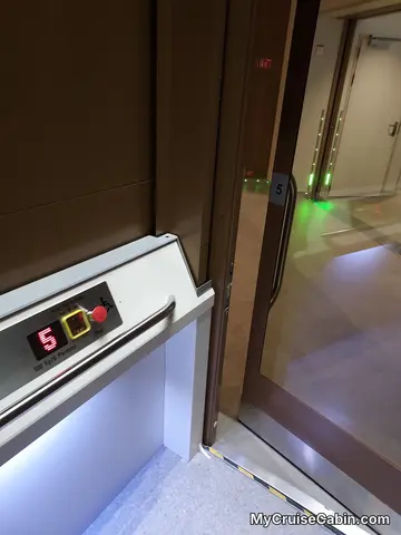 elevator to 2nd level of spa