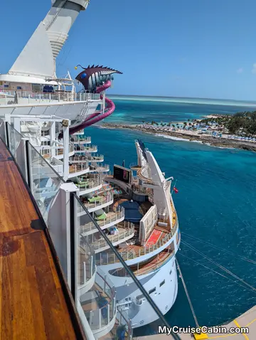 Allure of the Seas next to our ship