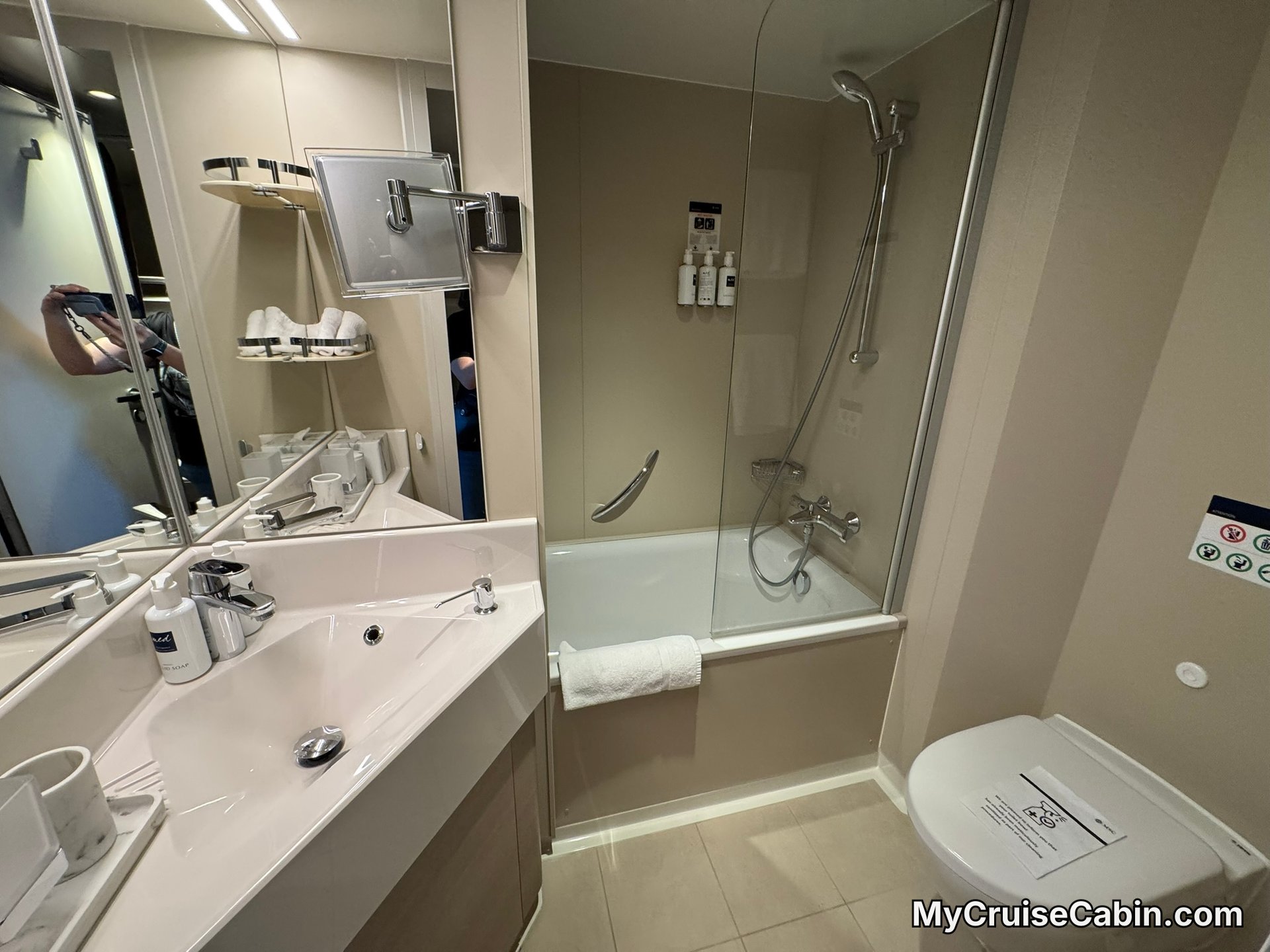 MSC World Europa Cabin 12172 - Bathroom