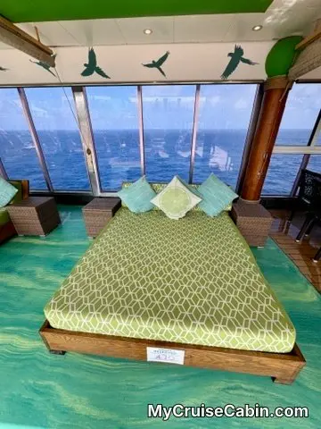Lounger on pool deck