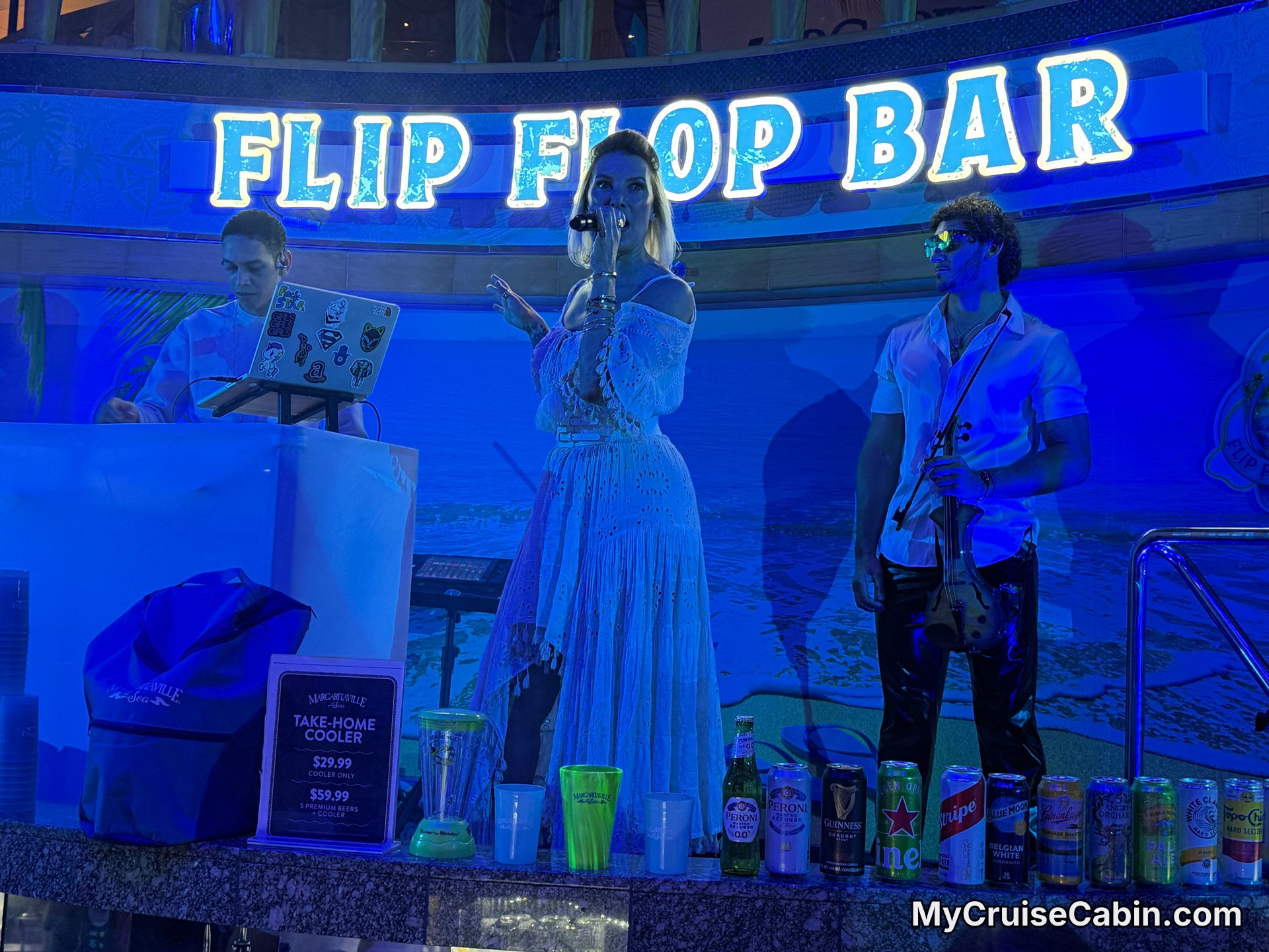 Cruise Director in the Flip Flog bar.