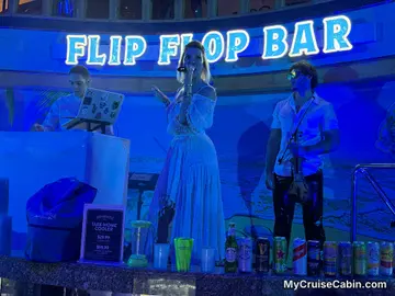 Cruise Director in the Flip Flog bar. 