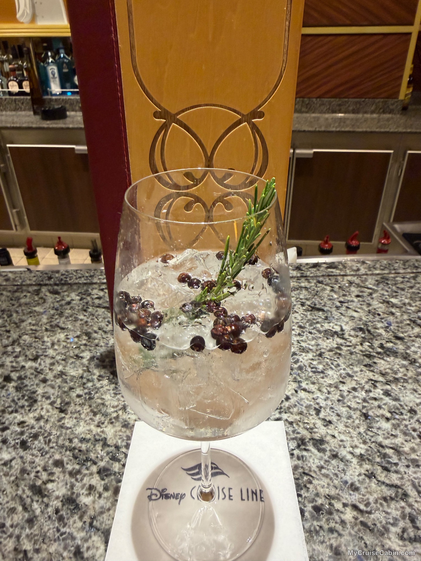 Disney Dream Refreshing gin and tonic -Bon Voyage bar - Lounge