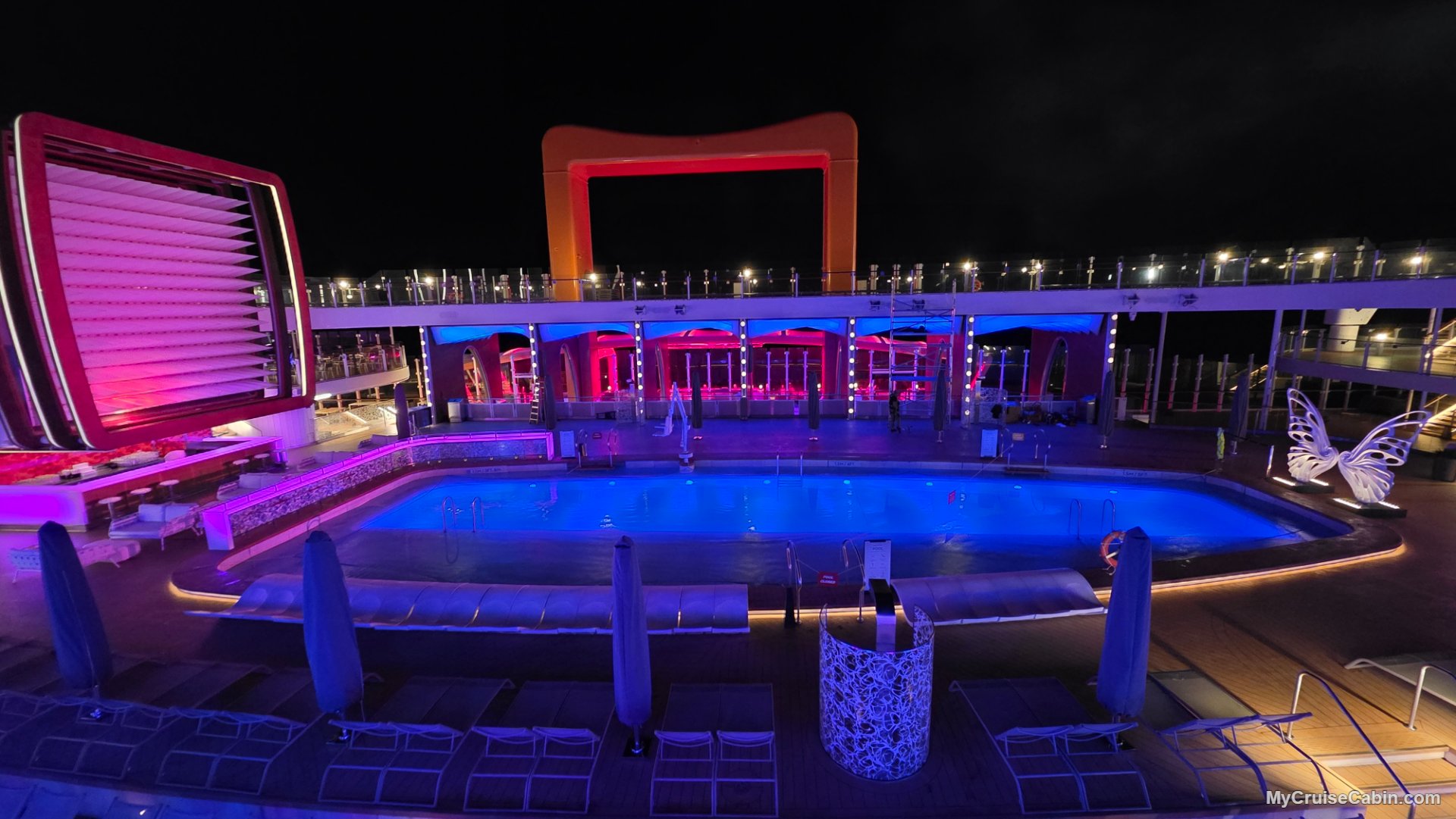 Pool Area After Dark