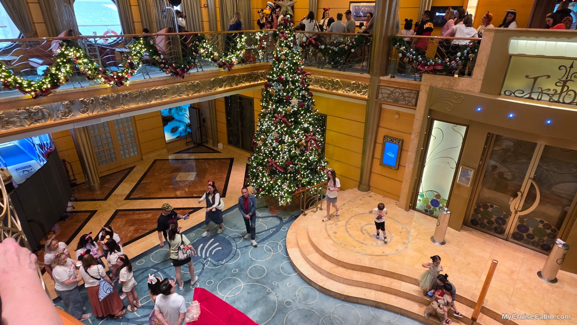 Disney Wonder Atrium decorated for Christmas - Other